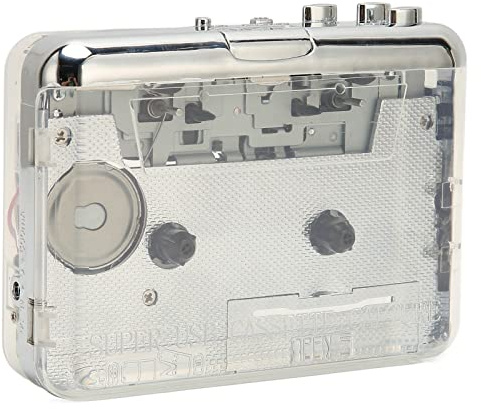 Band-zu-MP3-Konverter, USB-Kassette-zu-Digital-Konverter mit 3,5-mm-Kopfhörerbuchse, Audio-Musikkassette-Band-zu-MP3-Konverter-Player mit Automatischer Umkehrung