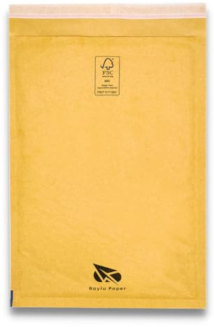 RAYLU PAPER - Confezione da 10 Buste Imbottite per Spedizioni in Carta Kraft Marrone con Chiusura Autoadesiva, Buste Pluriball Leggere e Resistenti ideali per Documenti e Spedizioni (270 x 360 mm)