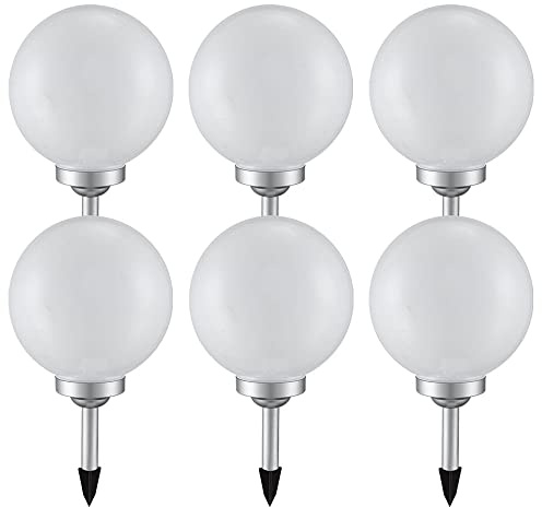 Solarleuchte Kugel Garten LED Gartendeko Solarkugel für Außen 20 cm Kugelleuchte Solar, Leuchtdauer ca. 6-8 Stunden, H 62 cm