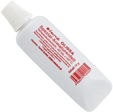 Fermit GLISSA Spezial-Armaturenfett für Kalt- und Warmwasser Made in Germany nach NSF-H 1 und DIN 51502 freigegeben (14 Gramm)