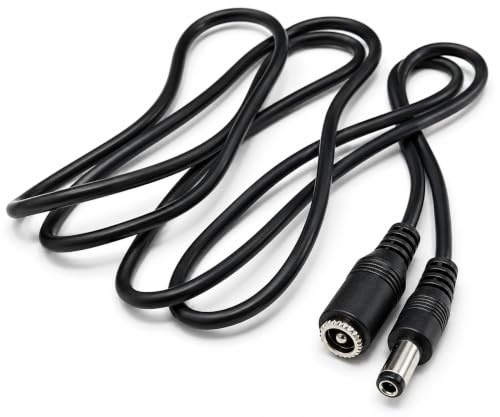 DRUT 1.5m 2.5mm x 5.5mm Male to Female Power DC Connector Extension Cable Lead for CCTV Cameras, LED Lights 5ft
