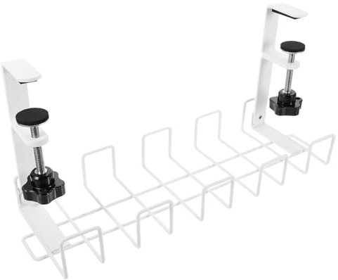 UKCOCO Kabelmanagement Untertischregal Robuster Kabelorganizer Für Schreibtisch Selbstklebend Kabelhalter Aus Langlebigem Für Ordentliches Büro Kompatibel Mit Allen