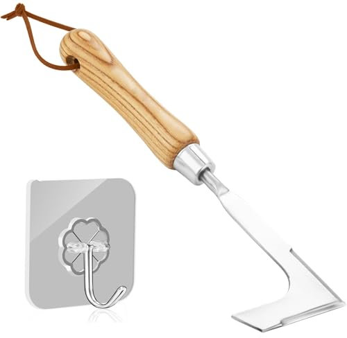 ZSMJAER Fugenkratzer,Fugenkratzer Unkrautmesser Edelstahl mit Stiel,Fugenmesser zum Entfernen von Moos Unkraut,Gartengeräte