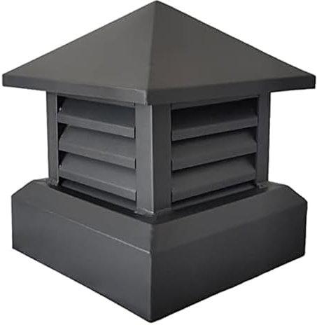 UZIAH Villa Comignolo Cappa, Comignolo Camino Lega di Alluminio Tappo di Scarico Quadrato Tappo di Ventilazione sul Tetto Tappo per Feritoia Antipioggia Berretto Antivento,30cm/11.8x11.8in
