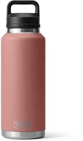 YETI Rambler Bouteille isotherme en acier inoxydable avec bouchon Chug – 1,4 l – Rose grès