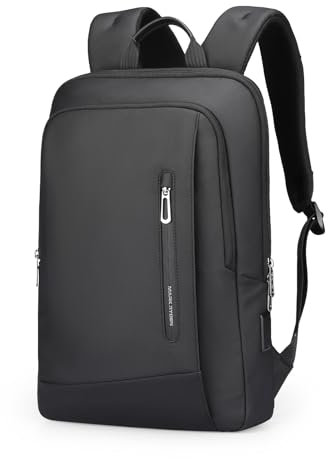 MARK RYDEN City Rucksack Herren, Mehrfachtasche Leichter Rucksack mit USB-C, Rucksack Männer Arbeit, Pendeln Laptop Rucksack mit 15.6 zoll Computerfach - Schwarz