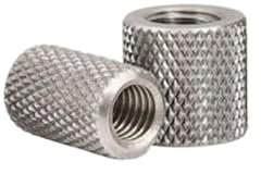 2/5 Stück gerändelte runde Überwurfmutter M3 M4 M5 M6 M8 M10 M12 M16 Edelstahl lange Verlängerung gerändelte handfest anziehende Mutter(M8x35 2PCS)