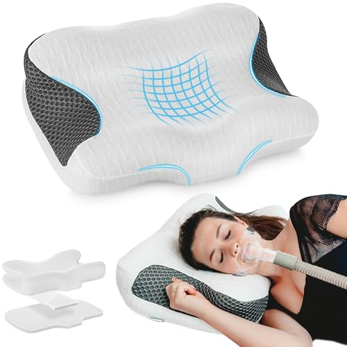 Elviros Oreiller CPAP Ergonomique Réglable à Mémoire de Forme