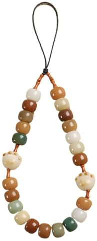 Bracelet telephone en Perles, Bijoux Perlés pour Femmes, Dragonne Perlée Téléphone