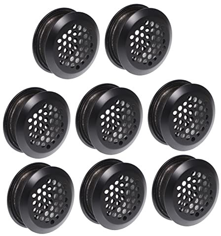 DIYEAH 8piezas Orificios Ventilación Redondo Acero Inoxidable Para Gabinetes Cocina Rejilla Ventilación Malla Armarios Muebles