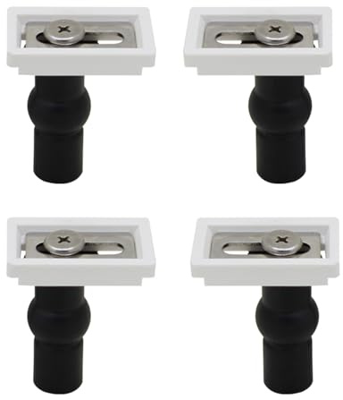Bisagra para asiento de inodoro kit de accesorios con tornillos de anclaje y pernos plásticos para tapa wc cierre suave amortiguador repuesto bisagras plastico herrajes (pernos de anclaje 41x47 4pcs)