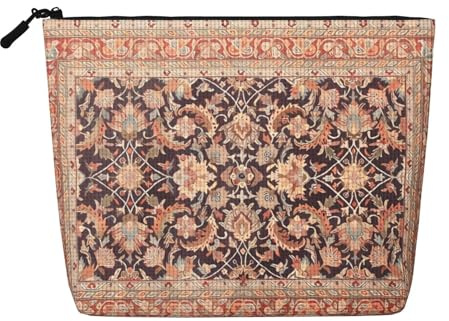 Bolsa de maquillaje de cáñamo falso, diseño de elefante con pared rota, organizador de artículos de aseo de viaje, almacenamiento diario, esencial para viajes de negocios, Arte orientalista antiguo