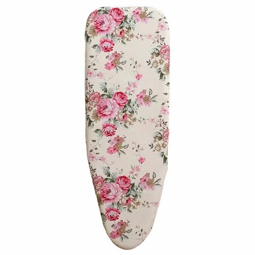 Housse Table À Repasser 140X45 Beige Rose Housse pour Planche À Repasser Cotton Classic,avec Bande Élastique Resserrable, Thermo Reflect, Adaptée Aux Fers À Vapeur