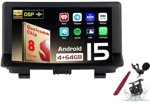 Android 15 Car Radio Sat Navi pour A-udi Q3 (2011-2018) 9 pouces unité principale Tablette Pad Lecteur multimédia avec Carplay sans fil Android Auto GPS Navigation FM RDS BT 5G-WiFi SWC DSP,M300s