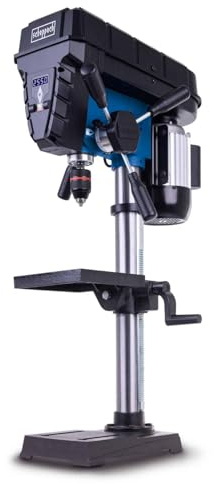 Scheppach Tischbohrmaschine TBM250Vario mit 60mm Bohrtiefe | Leistung 600W | Bohrfutter 1,5-13mm | Drehzahl 450–2580min-1 | Schnellspannbohrfutter, Digitaldisplay, Laser | Holz, Kunststoff & Metall