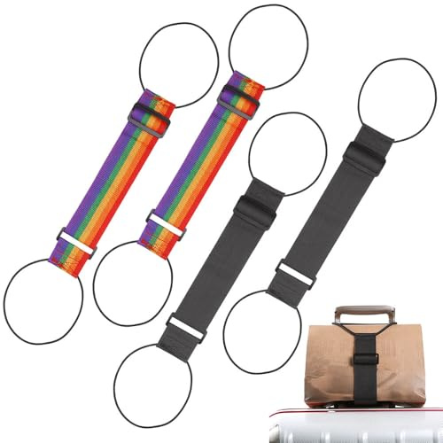 Koffergurt, 2026 New Koffer Organizer, Sicher Kofferbänder, Robuster Koffer Gurtband, Luggage Strap für Reisen und Flugreise (4PCS)