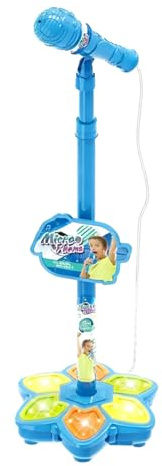 Microfono cattolo Accessorio Karaoke Senza Fili con Multicolori | Giocattolo Karaoke con Supporto per Bambini, Ragazzi e Ragazze, Feste di Compleanno, Performance e