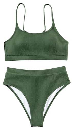 Bañadores Mujer Reductores Barriga Bikini Sexy De Control De Abdomen para Mujer Elegante Traje Baño Push Up Conjunto Top Y Braguita Bikini Verano Traje Baño Cintura Alta para Figura Curvilínea Baños