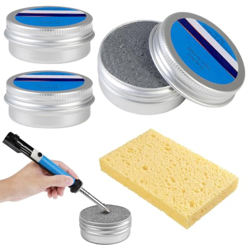TEHJAM 3 Pezzi Flussante Per Saldatura a Stagno,Saldatore Elettrico Pulito,Pasta Saldante Allo Stagno,Per Riparazioni Di Apparecchiature,Include Spugne