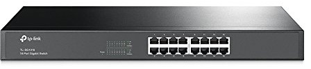 TP-Link V12 16-Port Unmanaged Gigabit Ethernet Switch, Steel Case, 19-inch Rack-Mount(TL-SG1016)