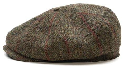 Sterkowski Shelby | 100% Harris Tweed Schiebermütze für Herren und Damen | Warm Elegant 8-Panel Zeitungsjunge Kappe