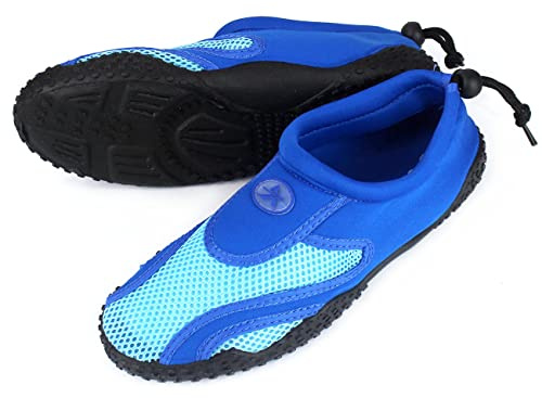 MASMAS Wasserschuhe, Taucherschuhe, Schnorchel, Surf, Pool, Strand, Meer, Fluss, Aqua, Cycling, Wassersport, Schwimmschuhe für Herren, Damen, Unisex (Türkis, Numeric_43)