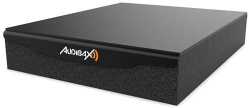 Audibax Pad 6 Plus - Soporte con Almohadilla de Aislamiento Acústico - Densidad de 4 a 6 Pulgadas - Panel Acústico para Altavoces de Estudio - Evita Vibraciones - Compatibilidad Universal