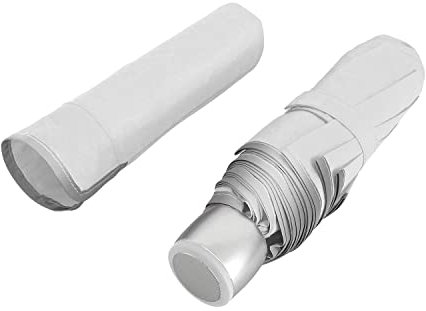 Parapluie Pliant Blanc avec Details Réfléchissants pour Femme Fille - Parapluie Coupe-Vent Ouverture Manuelle pour Voyage - Parapluie Pliable Léger Résistant Haute Visibilité - Diamètre 98 cm (Blanc)