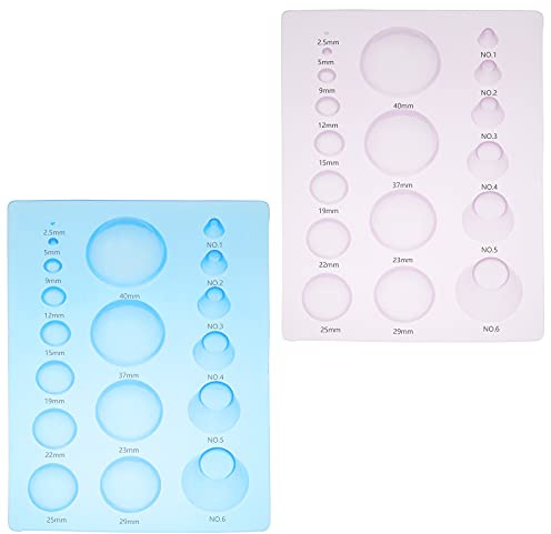Lind Kitchen 2PCS 3-Row Paper Quilling Tools Concave-Convex Spherical Styler 3D Domes Half Ball Mould Plastic Mini Quilling Mold for DIY Paper Craft Tool