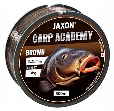 Karpfenschnur Angelschnur JAXON CARP Academy 300m Spule 0,25-0,35mm Feederschnur Karpfen Monofile (300m/0,25mm/13kg)