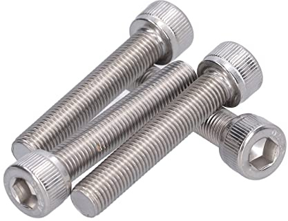 Hilitand 4Pcs M10 Innensechskantschraube Innensechskantschraube A2 Edelstahl 1,25 Mm Feinteilung Maschinenbefestigungsteile (M10*55)