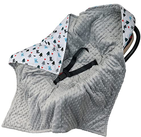 Hivia Manta Algodón Saco Universal para Silla Paseo y Capazo Bebe 90x90cm - Regalo Recién Nacido Niño - Manta Envolvente para Cochecito - Dinosaurio