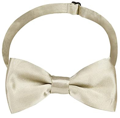 Yizelli Kinder Einfarbige Fliege Verstellbarer Bandkragen Vorgebundene Fliege für Kleinkinder Kinder Jungen Mädchen (Helles Champagner)