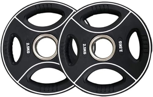 Hantelscheiben Hantelscheibe Gummi Gym Bumper Plate Langhantel Heimfitnessgeräte 2 Handgriffe rutschfeste Hantelscheiben Disc Home Sports rutschfest