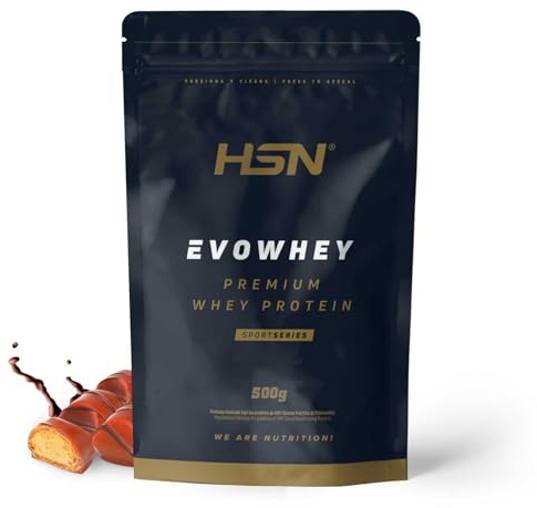 HSN Evowhey Protein | Bombón de Chocolate y Avellanas 500g = 17 Tomas por Envase Concentrado de Proteína de Suero | 100% Whey Protein Concentrate (WPC) | No-GMO, Vegetariano, Sin Gluten ni Soja