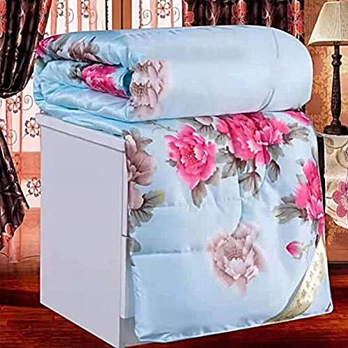 Seidendecke Frühling und Herbst Geschenkdecke Mitgift Geschenk Seide Winterdecke Single Double Hochzeit rot Seide Sommerdecke Bettwäsche Heimtextilien Firmengeschenk Bettdecke Anti-Allergie-Bettdecke