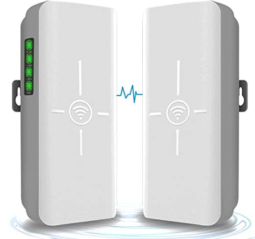 Transmisión inalámbrica punto a punto de largo alcance para Starlink, compatible con adaptador Ethernet Starlink para extensor Wi-Fi, 5.8G para exteriores, 1.5 kilómetros, antena de alta ganancia de