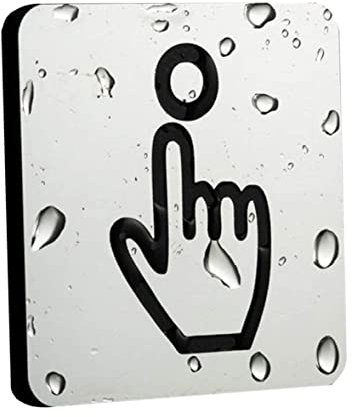 1PC Please Ring Bell Sign Self Adhesive Acrylic Door Sign House Garden Wall Plaque Doorbell Notice with Icon