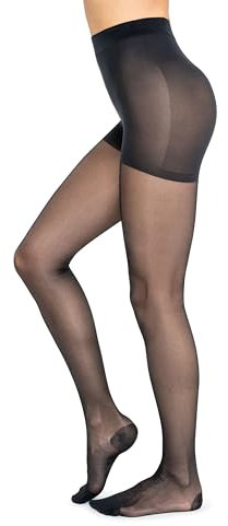 looksy Anti-Krampfader-Strumpfhose für Damen 70 DEN Damen-Strumpfhose Beinermüdung verbessert die Durchblutung Flugzeug Büro Kompressionswäsche Medica, Nero M