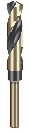LEPEVNEY 15mm Reduced Shank Twist Drill Bit with 10mm Round Shank for Stainless Steel Aluminum Alloy Metal Copper Plastic Wood, Made of High Speed Steel 4341