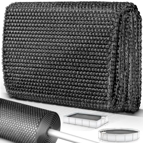 tillvex Cobertor Solar para Piscinas Redonda & Rectangular | Espesor de la lámina Solar 120 µm | La Cubierta Solar se Puede Cortar a Medida (549x274 cm, Negro)