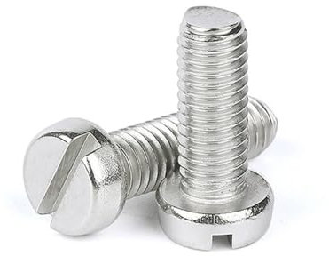 Metallschrauben 100 Teile/los 304 Edelstahl Schlitz Kappe Kopf Slot Spalte Runde Zylinder Kopf Schraube Bolzen M1,6 M2 M2,5 M3 (Color : 6mm x100pcs, Size : M1.6)