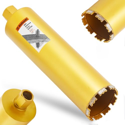 DaduoRi 4 1/4 Inch Wet Core Drill Bit, 4.25 Diameter x 14 Depth, 1-1/4-7 Thread Diamond Core Bits for Concrete with Rebar, Masonry, Brick Block,Cement, Stucco, Stone (108mm)