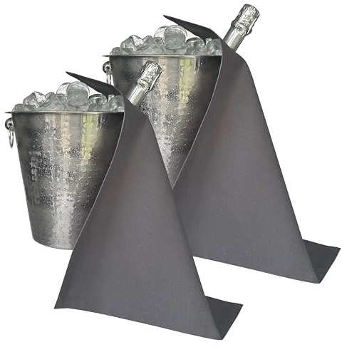 Original BottleCloths, 42 cm, Baumwolle, Ecken-genähter Ring (Platin, 2er-Pack) | Luxuriöser Stoff · Saugfähig · 100 % recycelbar · Maschinenwaschbar · Mangelgeeignet