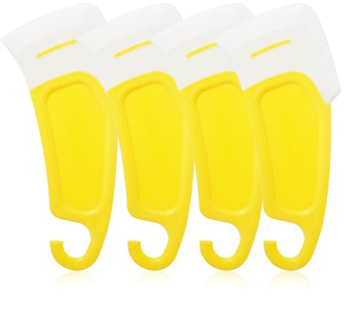 4Pcs Silicone Pan Cleaning Scraper Silicone Pot Cleaning Spatula Plastic Pot Scraper Tool Dish Cleaning Spatula Dishwasher Safe