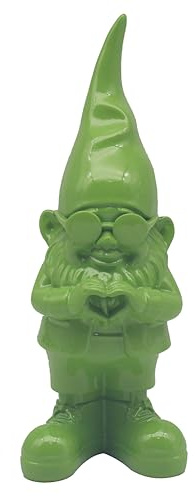 Lesser & Pavey Gnomes Home Decor Figurines & Ornaments For Home & Office | Decorative Home Accessories Statues For Indoor & Outdoor | Lovely Gifts for Women & Men Love Hand Green 20 Cm