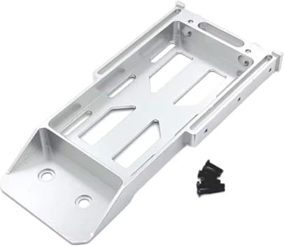 QAWSED Für MN128 MN86 MN86S MN86K MN86KS 1/12 Metall Batterie Fach Hinten Stoßstange Zu Montieren RC Crawler Auto Upgrade Teile Zubehör RC Autozubehör(Silver)