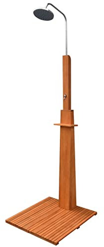 Verderoom Doccia da Esterno, Doccia Giardino, Doccia Esterna Giardino, Doccia Esterno, Doccia da Giardino, in Legno di Eucalipto e Acciaio