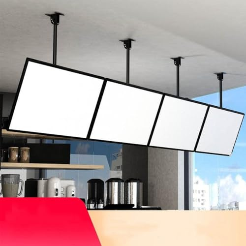 Scatola Luminoso Menù a LED 3D Con Cornice a Scatto Sottile per Ristoranti,Cartellone Retroilluminato a Risparmio Energetico per Alimenti,Cartellone Pubblicitario Parete 4PC-32inches(74.4*43.3cm)