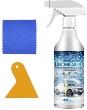 Zahoken Spray de dégivrage pour voiture | Agent de fonte rapide de la glace | Agent de dégivrage doux pour pare-brise, fenêtre, porte, congélateur, réfrigérateur, glacière, trou de serrure